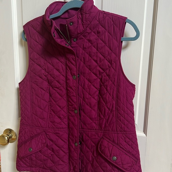 Talbots quilted Vest Fleece lined size Large - Rarely worn. Great condition - Picture 1 of 6
